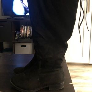 Black over the knee boots